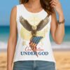 One Nation Under God Cut Out Wrap Back Tank Top