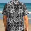 Celtic Cross Hibiscus Hawaiian Shirt