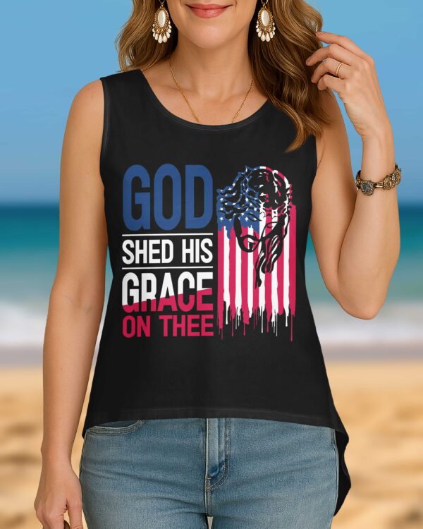 God Shed His Grace On Thee Cut Out Wrap Back Tank Top