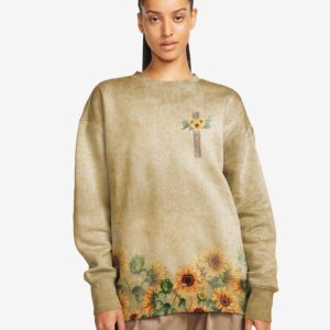 Alternative view of I Believe There Are Angels Among Us All Over Print Sweater