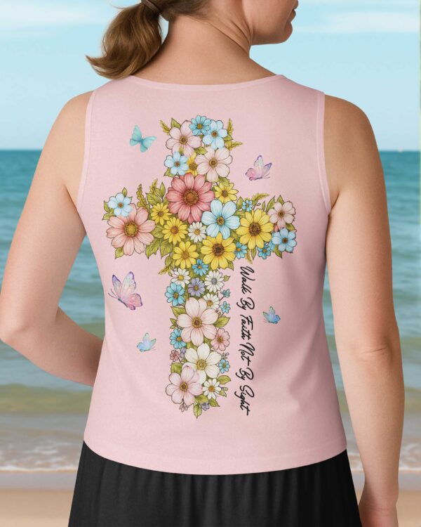 Walk By Faith Not By Sight V-neck Tank Top - Image 11