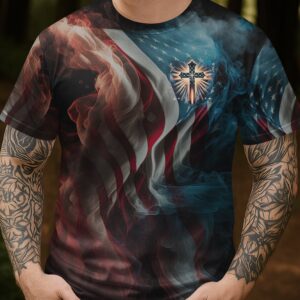 Alternative view of One Nation Under God All Over Print T-shirt