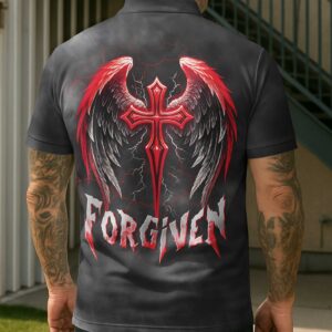 Alternative view of Forgiven All Over Print Polo Shirt