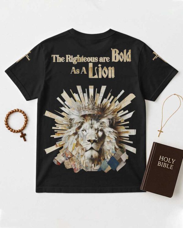 The Righteous Are Bold As A Lion All Over Print T-shirt - Image 4
