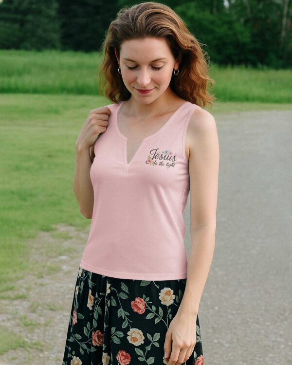 Walk By Faith Not By Sight V-neck Tank Top - Image 13