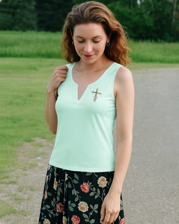 Be Still Before The Lord V-neck Tank Top - Image 13