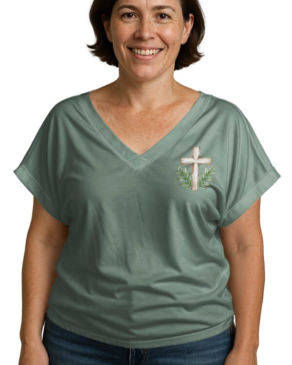 As Long As I Have Breath I Will Pray V-neck Dolman Sleeves Shirt - Image 10