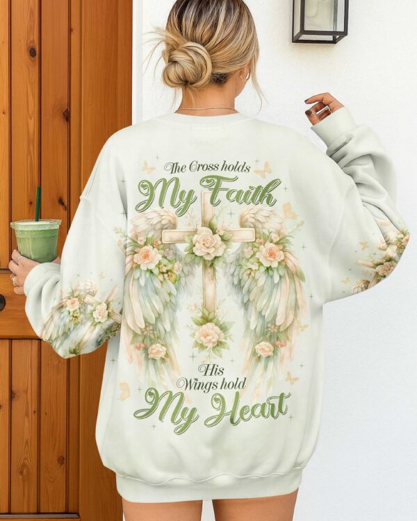 The Cross Holds My Faith His Wings Hold My Heart Shirt - Image 10