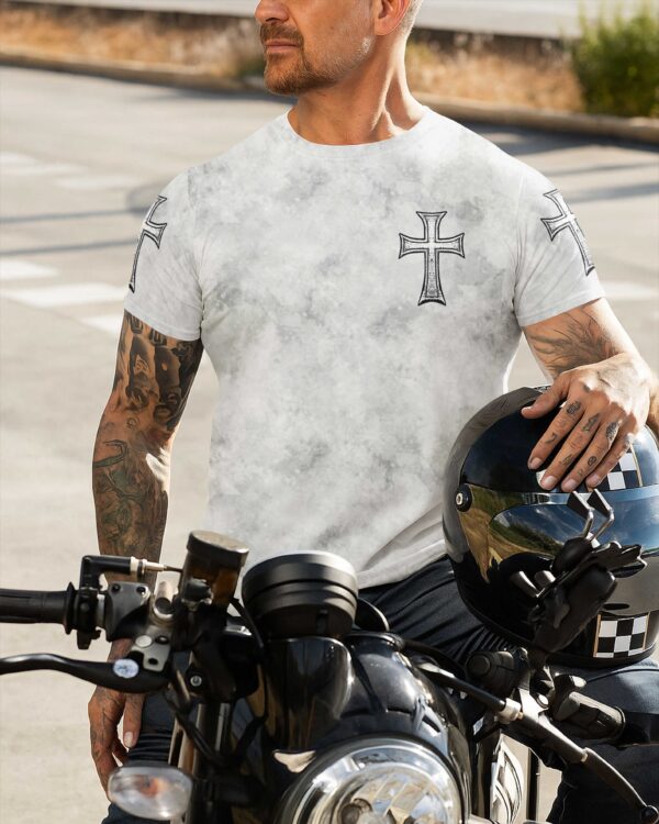 Two Wheels One Cross Eternal Freedom T-Shirt - Image 10