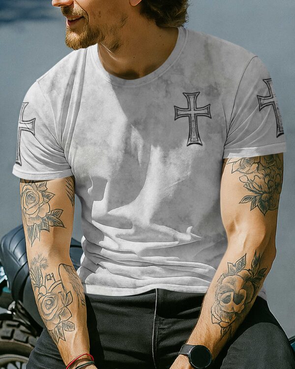 Two Wheels One Cross Eternal Freedom T-Shirt - Image 8