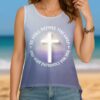 Be Still Before The Lord Cut Out Wrap Back Tank Top