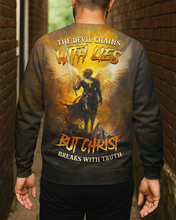 The Devil Chains With Lies Shirt - Image 6