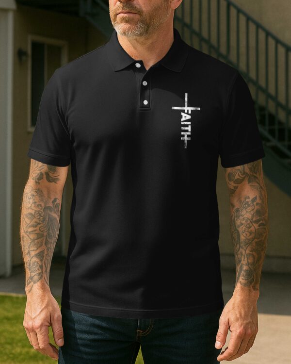 Rooted In Christ All Over Print Polo Shirt - Image 2