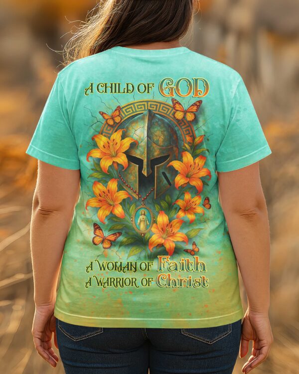 A Woman Of Faith All Over Print T-shirt - Image 3