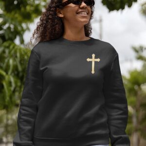 Alternative view of He Died For Me So I'll Live For Him All Over Print Sweater