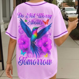 Alternative view of Do not Worry About Tomorrow All Over Print Jersey