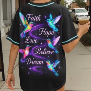 Alternative view of Faith Hope Love Believe Dream All Over Print Jersey