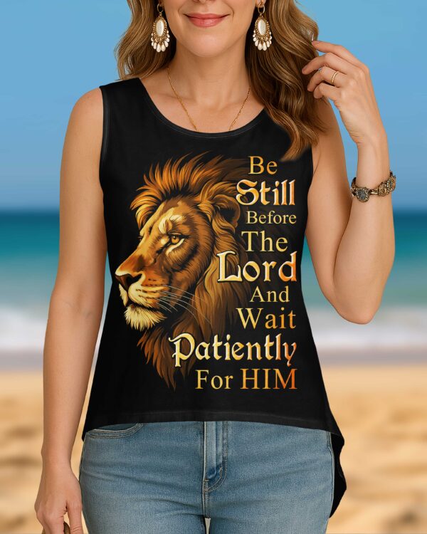 Be Still Before The Lord Cut Out Wrap Back Tank Top