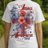 She Loves Jesus And America Too All Over Print T-Shirt