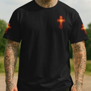 Alternative view of Forged By Fire Led By Christ T-Shirt