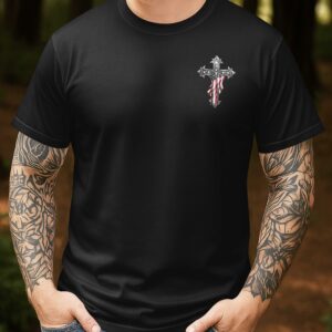 Alternative view of Stars. Stripes and Jesus Christ T-shirt