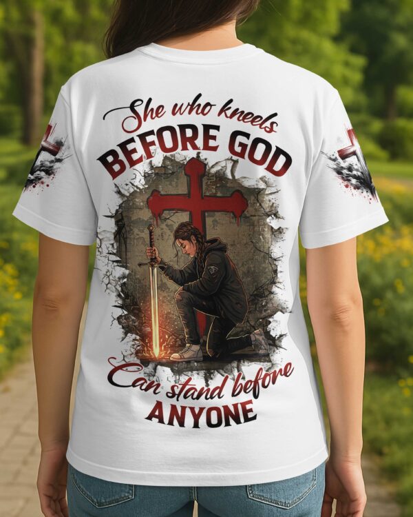 She Who Kneels Before God T-Shirt - Image 3