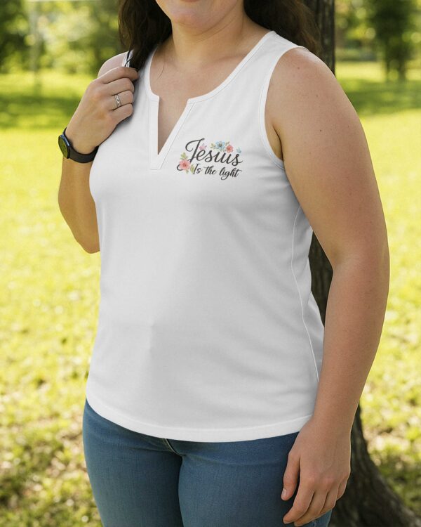 Walk By Faith Not By Sight V-neck Tank Top - Image 5