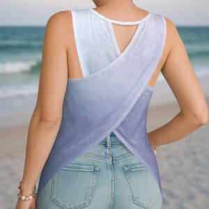 Alternative view of Be Still Before The Lord Cut Out Wrap Back Tank Top