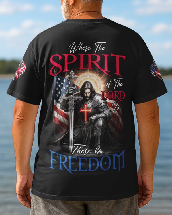 Where The Spirit of The Lord Is All Over Print T-Shirt - Image 4