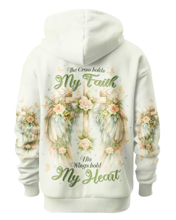 The Cross Holds My Faith His Wings Hold My Heart Shirt - Image 6