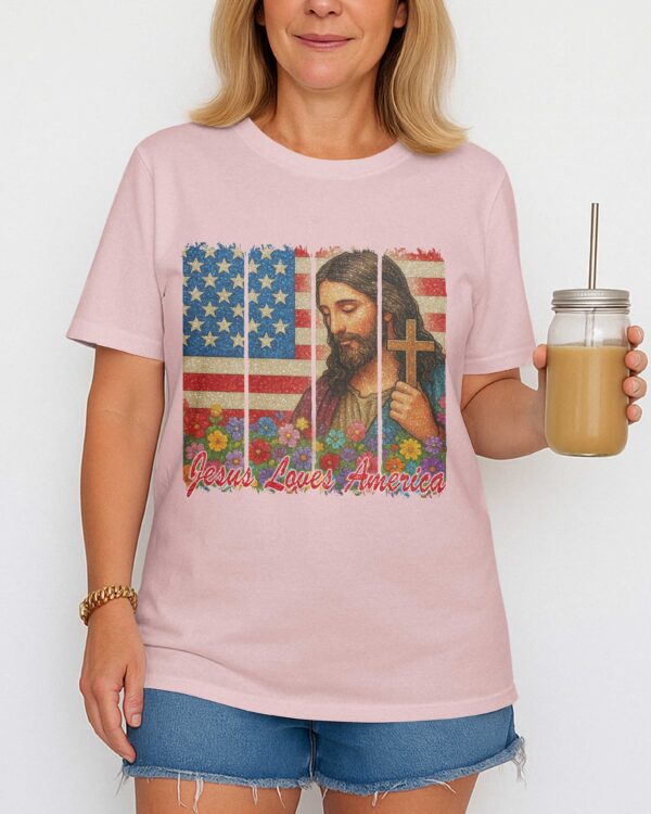 Jesus Loves America T-Shirt - Image 3