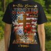She Loves Jesus And America Too All Over Print T-Shirt