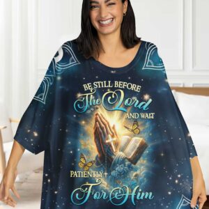 Alternative view of Be Still Before The Lord All Over Print Sleep Tee