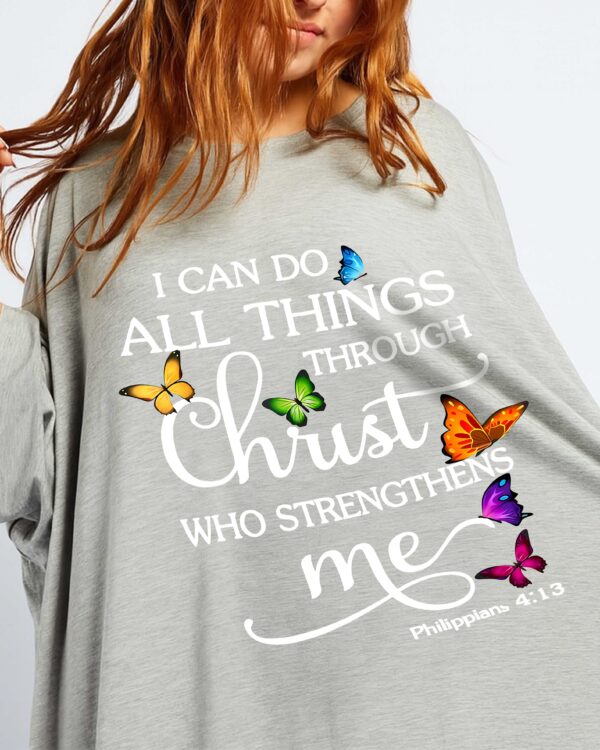 I Can Do All Thing Through Christ All Over Print Sleep Tee - Image 2