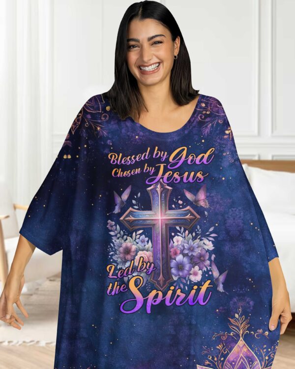 Blessed By God Chosen By Jesus All Over Print Sleep Tee - Image 3