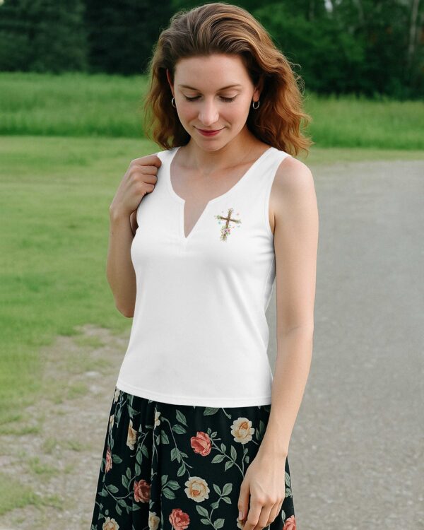 Be Still Before The Lord V-neck Tank Top - Image 3
