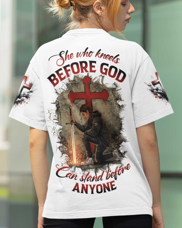 She Who Kneels Before God T-Shirt - Image 5