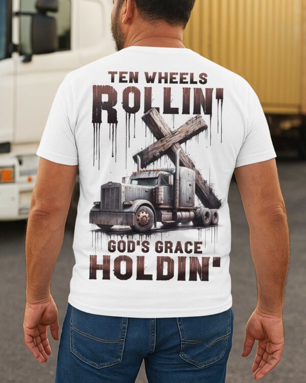 Ten Wheels Rollin' All Over Print T-Shirt - Image 3