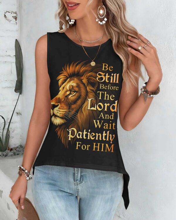 Be Still Before The Lord Cut Out Wrap Back Tank Top - Image 3