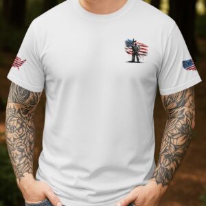 Alternative view of Proud To Be A Veteran All Over Print T-Shirt