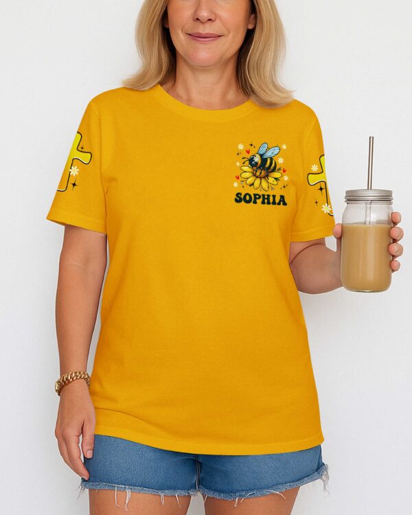 Blessed To Bee Called Grandma All Over Print T-Shirt - Image 3