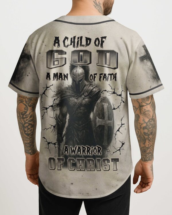 A Child Of God A Man Of Faith A Warrior Of Christ Shirt - Image 3