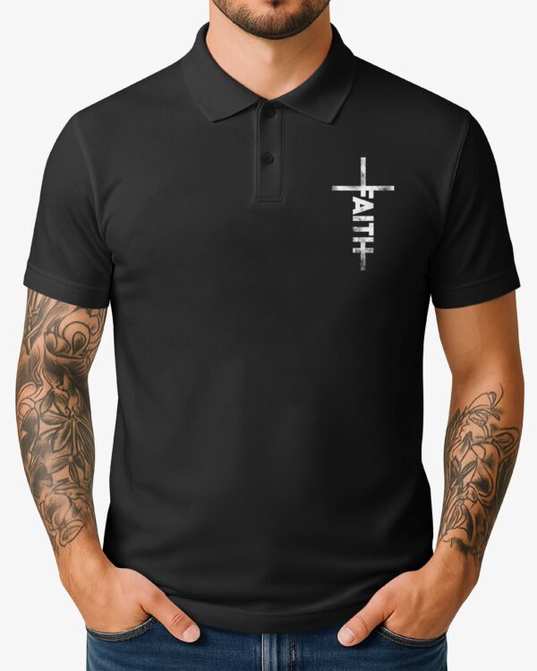 Rooted In Christ All Over Print Polo Shirt - Image 4