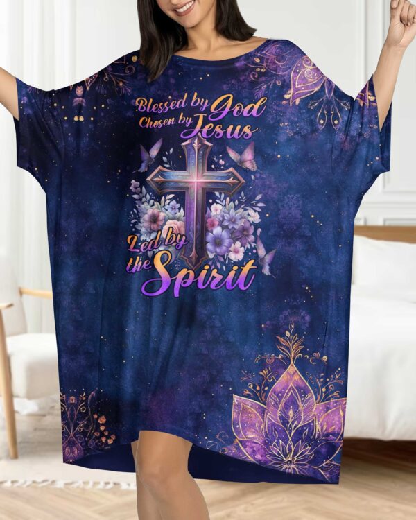 Blessed By God Chosen By Jesus All Over Print Sleep Tee - Image 5