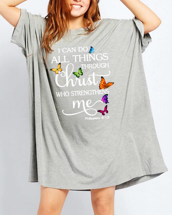 I Can Do All Thing Through Christ All Over Print Sleep Tee - Image 4