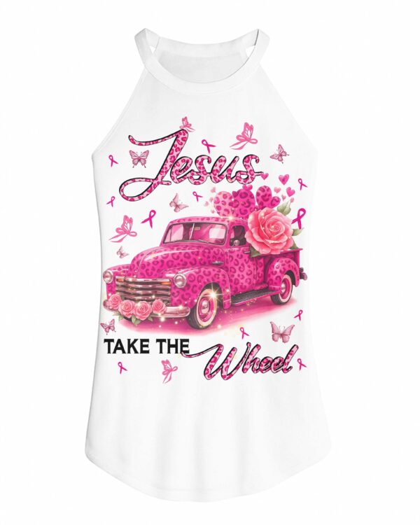 Jesus Take The Wheel Rocker Tank Top - Image 7