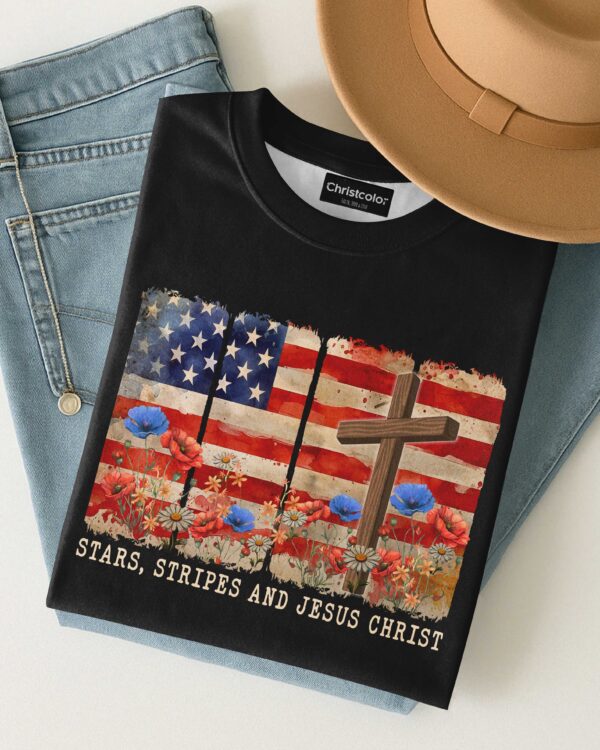 Stars, Stripes and Jesus Christ T-Shirt - Image 8