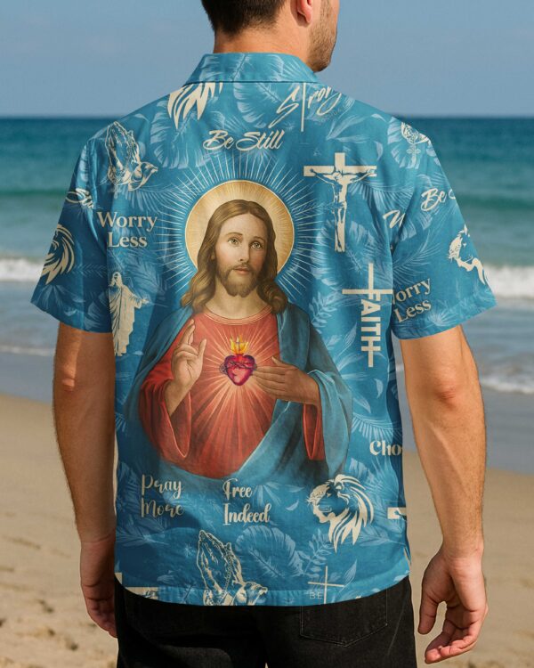 Sacred Heart Of Jesus All Over Print Hawaiian Shirt
