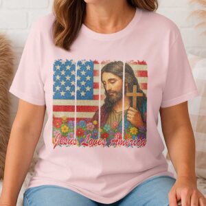 Alternative view of Jesus Loves America T-Shirt
