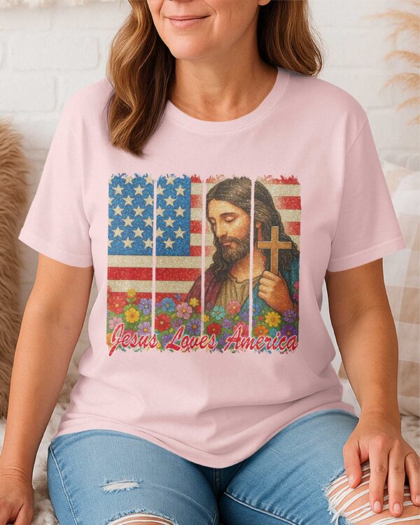 Jesus Loves America T-Shirt - Image 2